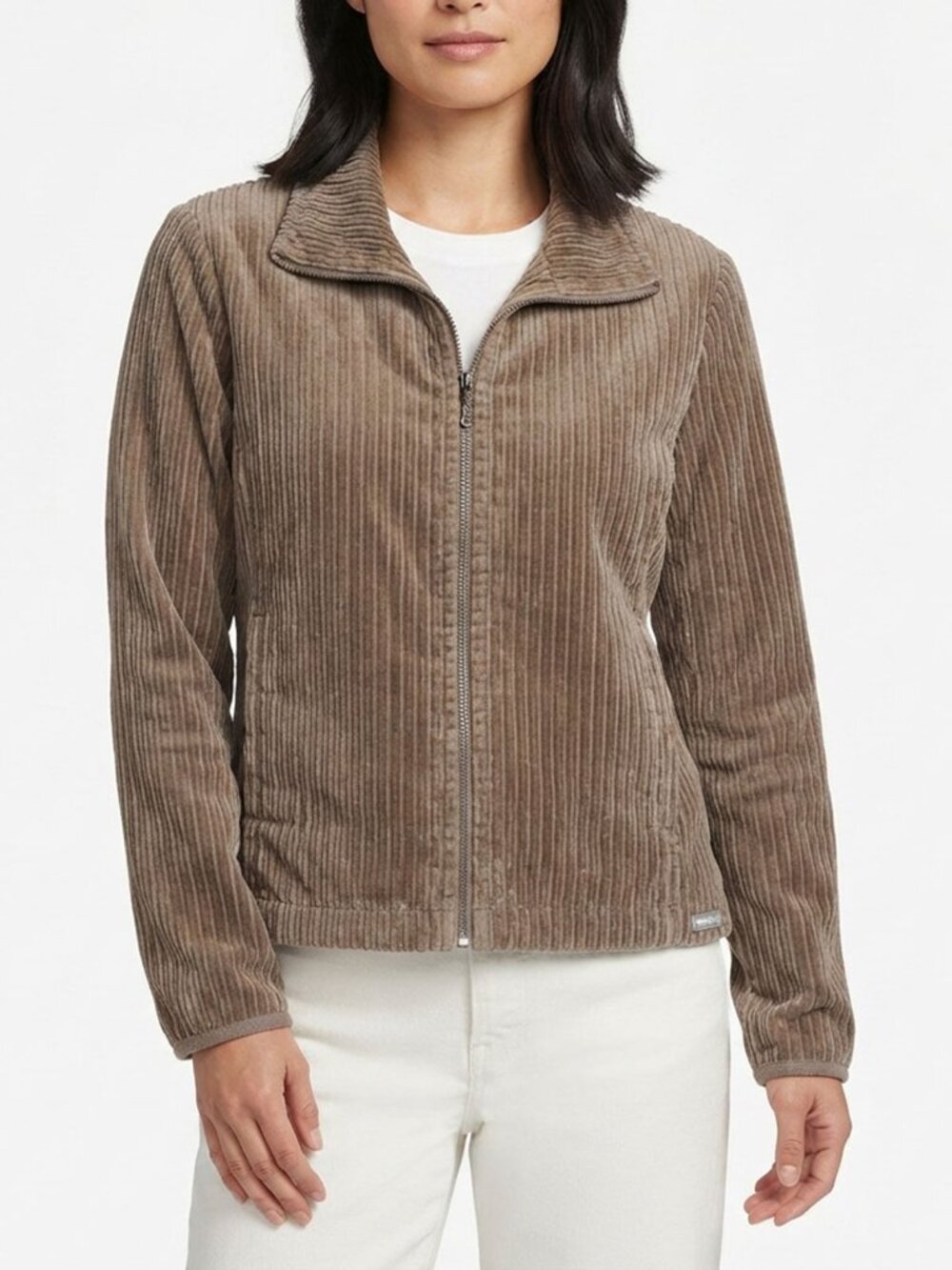 Woolrich Corduroy Jacket Unlined Light Brown 100% Cotton Coat Full Zip Autumn